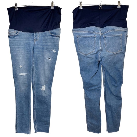 OLD NAVY Full Panel Distressed Maternity Jeans Size 10 LONG - Picture 9 of 9